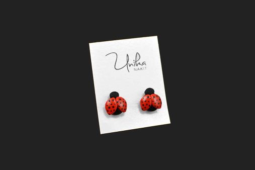 Ročno izdelani Uhani Pikapoka - Uhani Pikapolonica - Unika Nakit