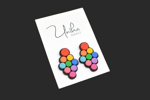 barviti uhani Pisani Oblak - Unika Nakit