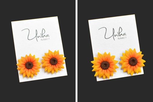 mali uhani sončnica - Unika Nakit Sončnica