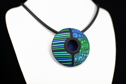 Modna unikatna verižica turkiz modra zelena + Unika Nakit