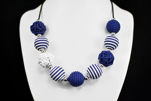 Verižica Mornar Kroglice temno modre - Unika Nakit Verižica Mornar Kroglice temno modre - Unika Nakit