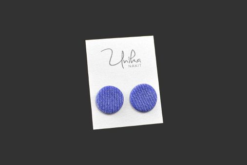 Unikatni uhani Jeans kavbojke okrogli - Unika Nakit