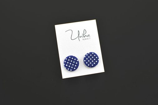 mali modri uhani pika - Unika Nakit