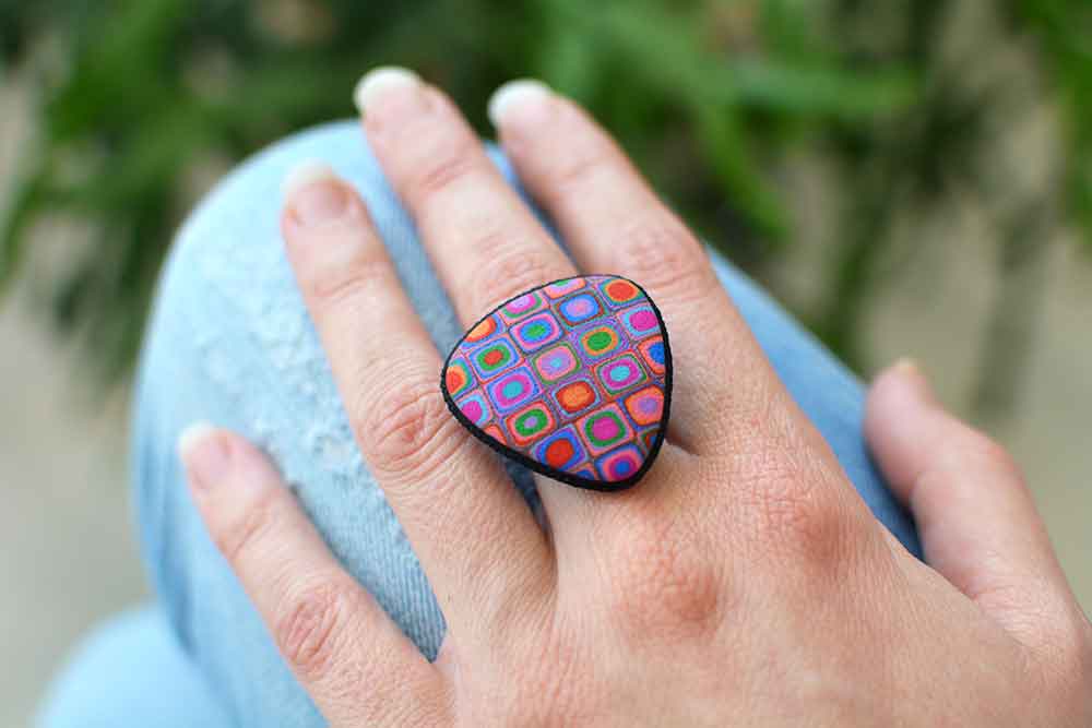 pisani prstan Pisane Kockice - Unika Nakit