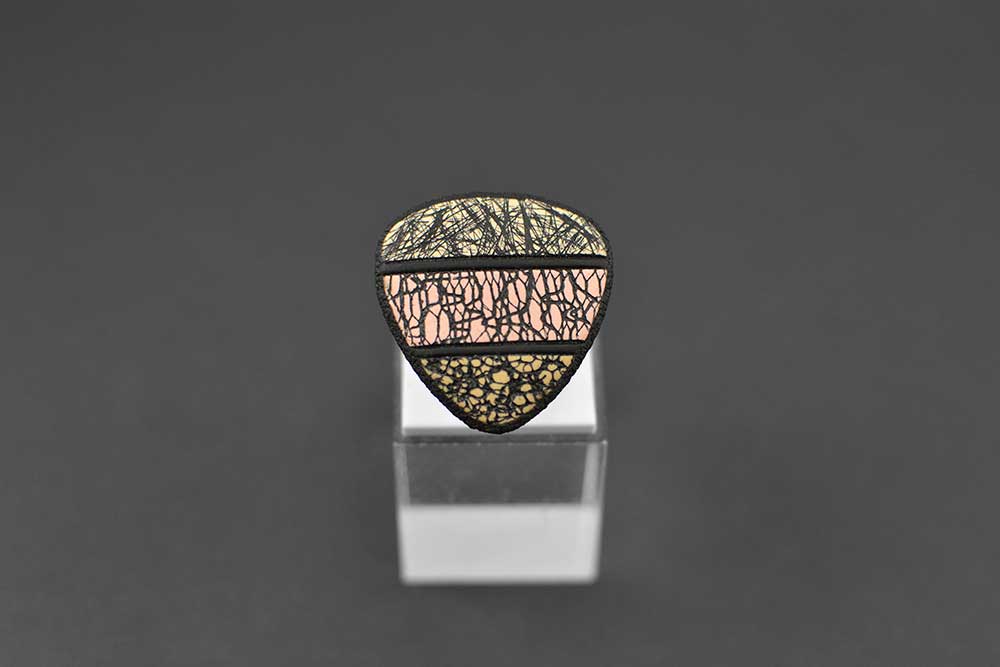 unikatni prstan roza bež mozaik Mor, Unika Nakit