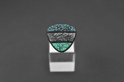unikatni prstan turkiz mozaik Mor 2, Unika Nakit