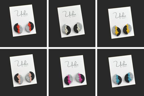 mali uhani unikatni Neos - Unika Nakit