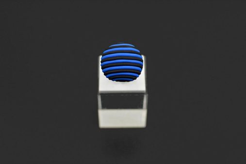 Črno modri prstan Bunka Unika Nakit