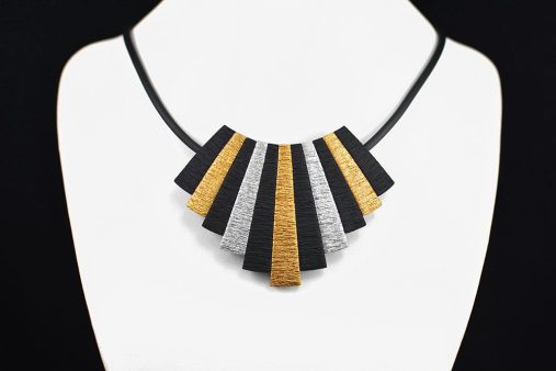 elegant verižica zlata srebrna črna - Unika Nakit