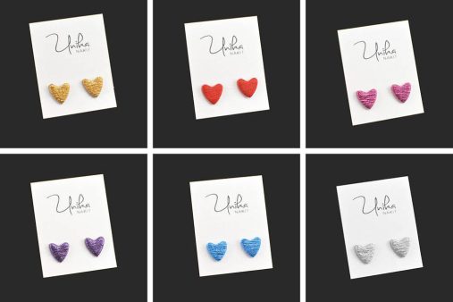 mali uhani Srček - Unika Nakit