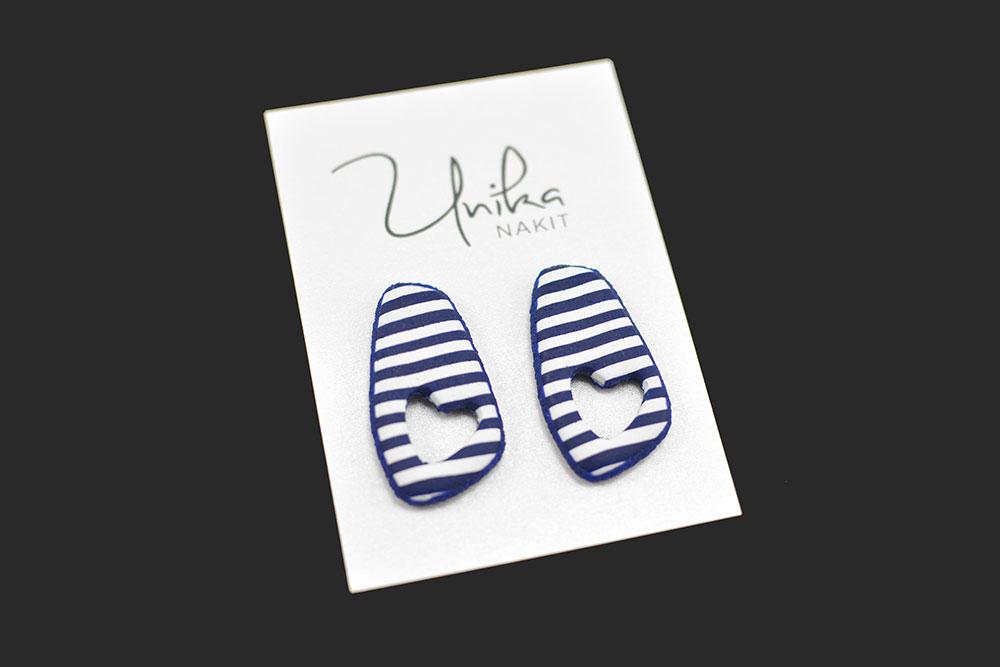 unikatni uhani Mornar srce - Unika Nakit