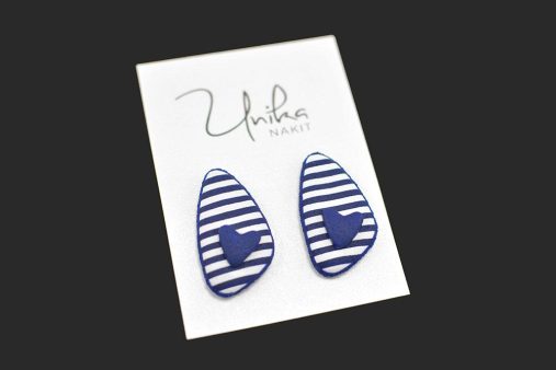 unikatni uhani Mornar srcek - Unika Nakit