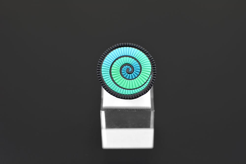 unikatni prstan turkiz Spiralas - Unika Nakit