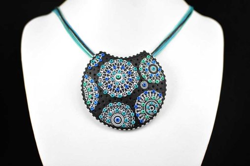 Unikatna verižica Mandala Turkiz U - Unika Nakit