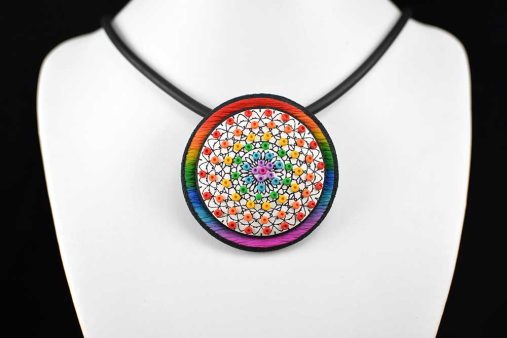 unikatna verižica pisana Mandala - Unika Nakit