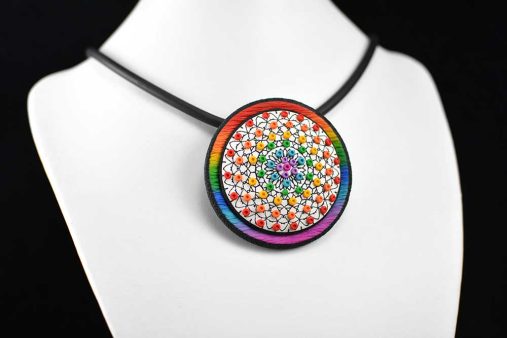 unikatna verižica pisana Mandala + Unika Nakit