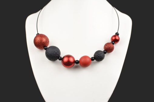 Verižica Perline Rdeča